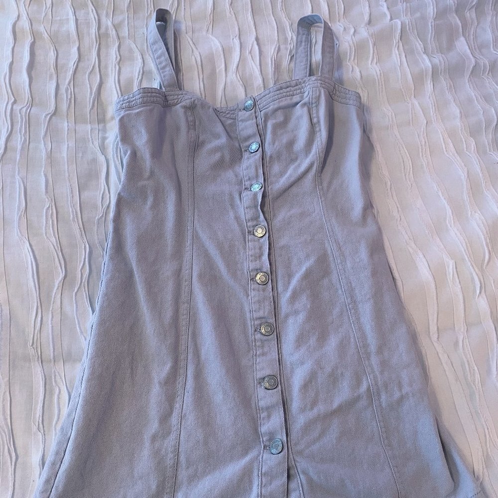 LA denim lilac mini dress